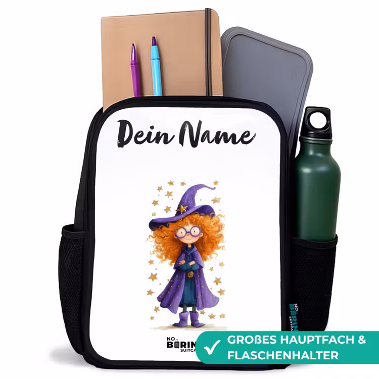 Sterrenmagie met krullen Rugzak - Zwart middel -inhoud_DE