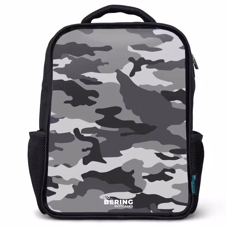 Camogrijs Rugzak - Zwart middel -3d