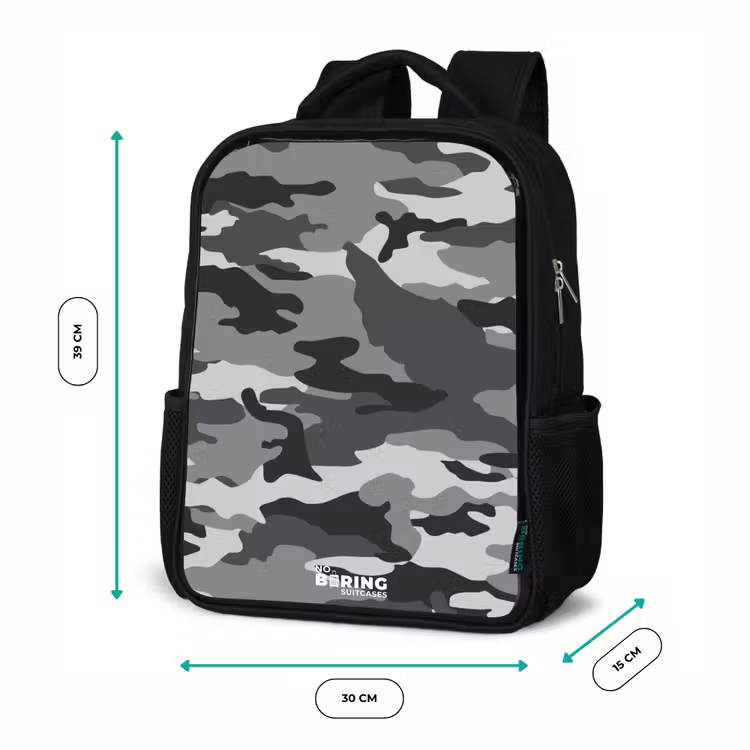 Camogrijs Rugzak - Zwart middel -productfoto_formaten