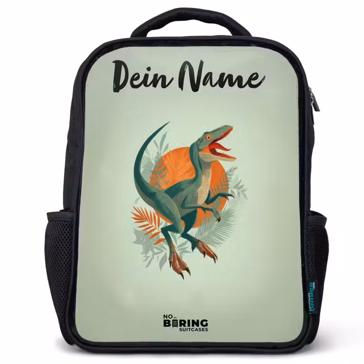 Dier - Dino - Natuur Rugzak - Zwart middel -3d