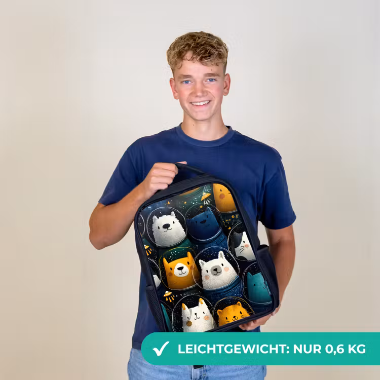Dieren - Ruimtepakken - Sterren Rugzak - Zwart middel -sfeer7_DE