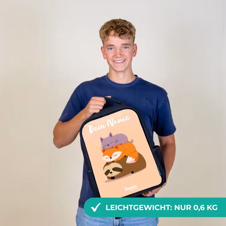 Dieren - Slapen - Samen Rugzak - Zwart middel -sfeer7_DE