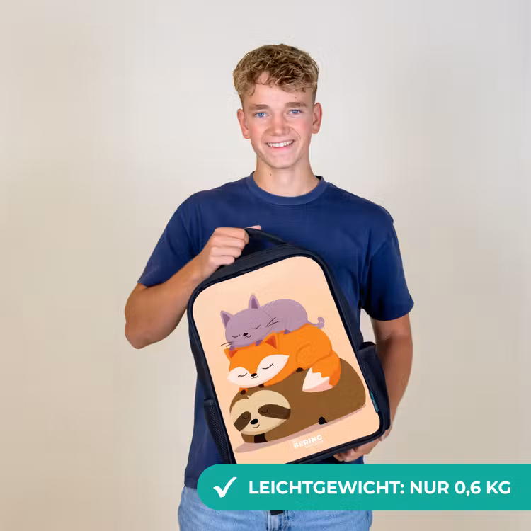 Dieren - Slapen - Samen Rugzak - Zwart middel -sfeer7_DE
