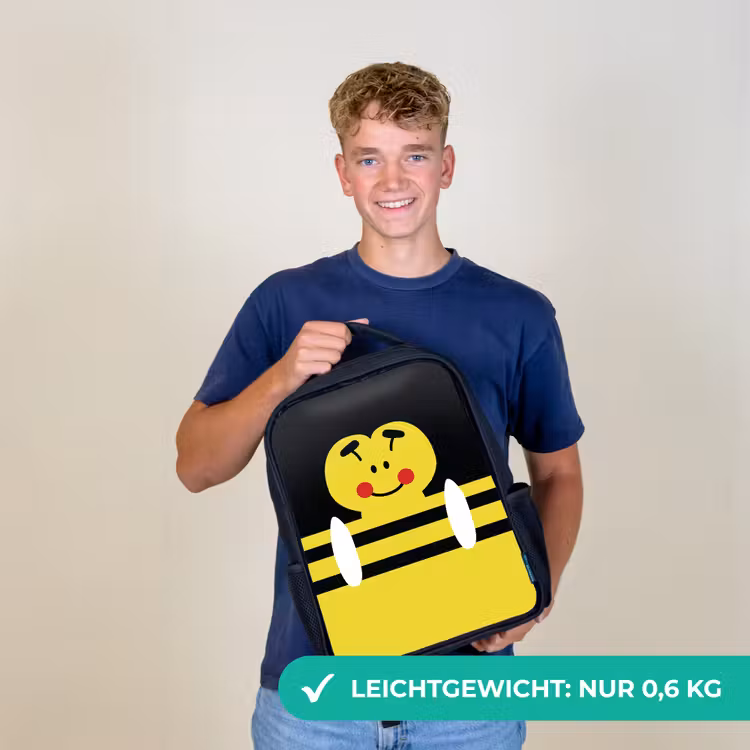 Dierenportret - bij - geel Rugzak - Zwart middel -sfeer7_DE