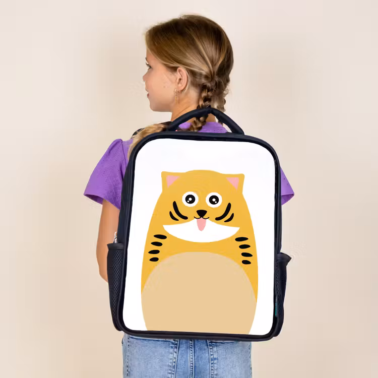 Dierenportret - kat - kinderen Rugzak - Zwart middel -sfeer5