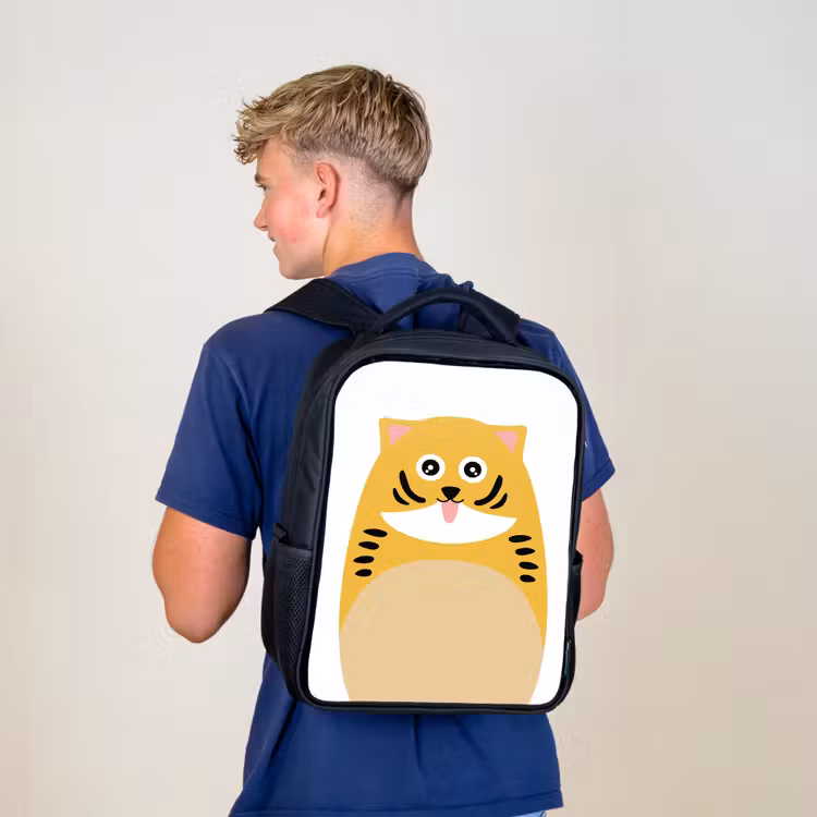 Dierenportret - kat - kinderen Rugzak - Zwart middel -sfeer8