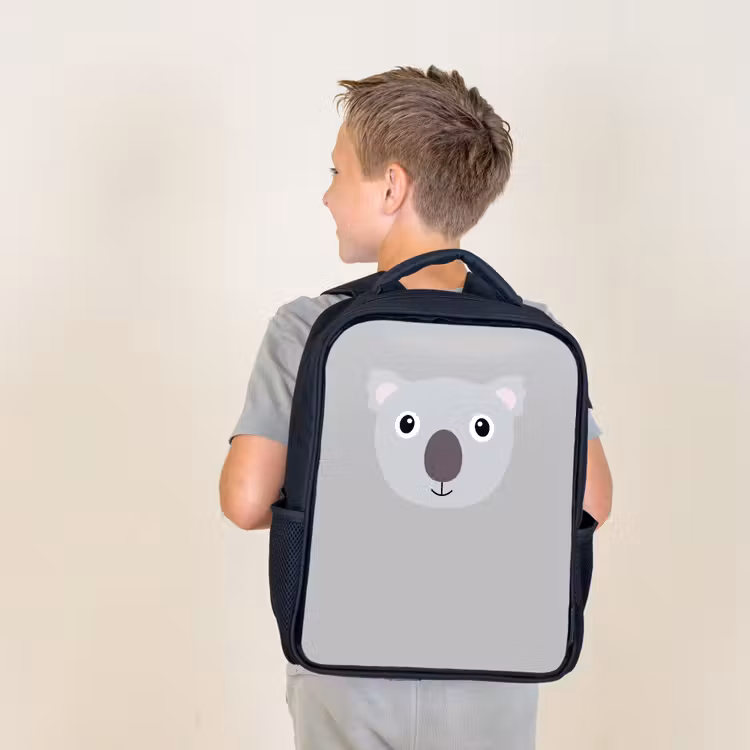 Dierenportret - Koala - grijs Rugzak - Zwart middel -sfeer2
