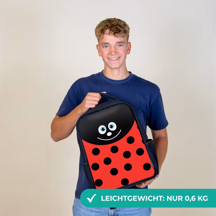 Dierenportret - Lieveheersbeestje - rood Rugzak - Zwart middel -sfeer7_DE