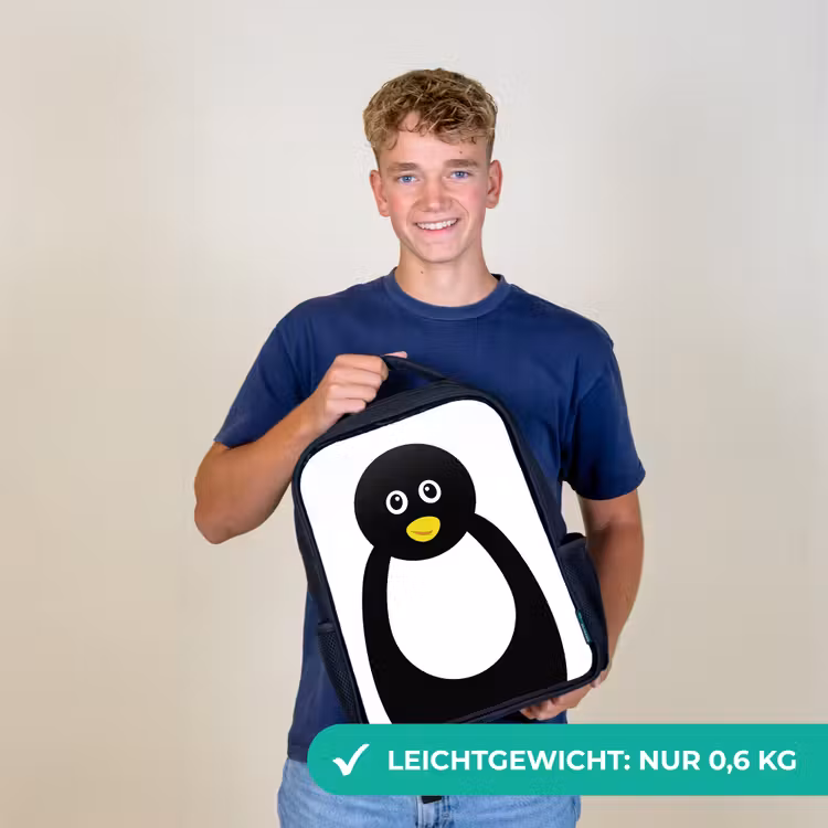 Dierenportret - Pinguïn - kinderen Rugzak - Zwart middel -sfeer7_DE