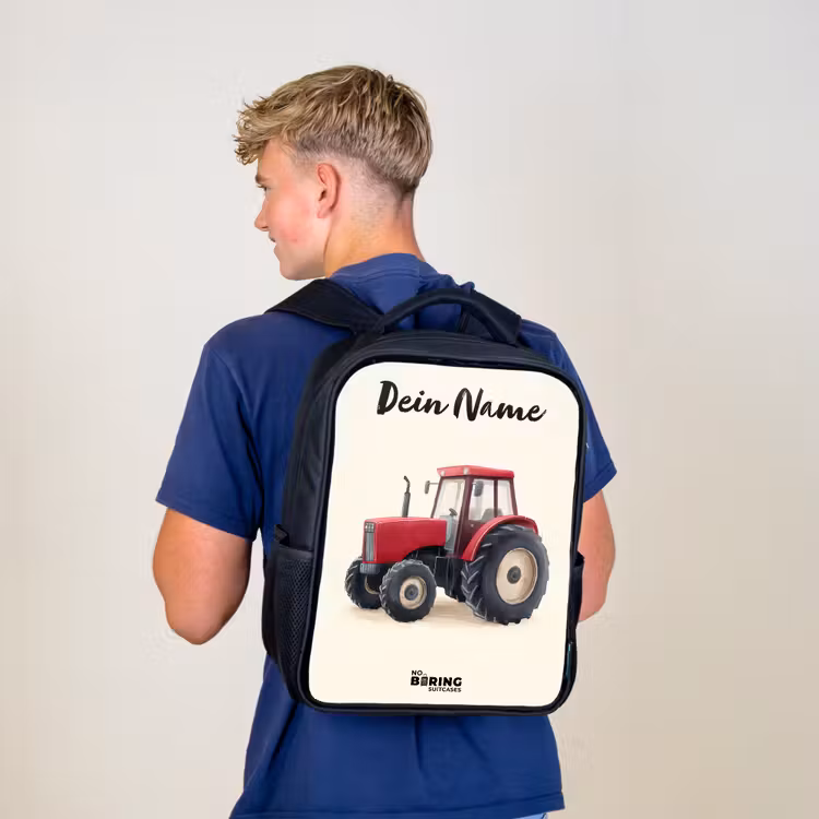 Tractor - Getekend - Rood Rugzak - Zwart middel -sfeer8