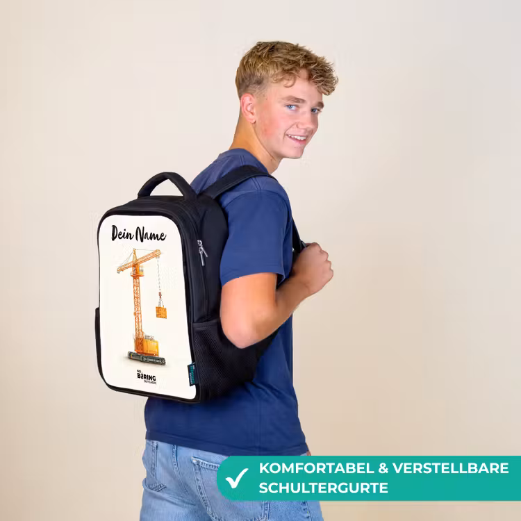 Torenkraan - Getekend - Oranje Rugzak - Zwart middel -sfeer9_DE