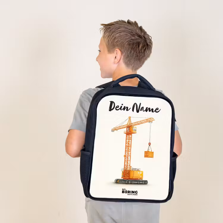 Torenkraan - Getekend - Oranje Rugzak - Zwart middel -sfeer2