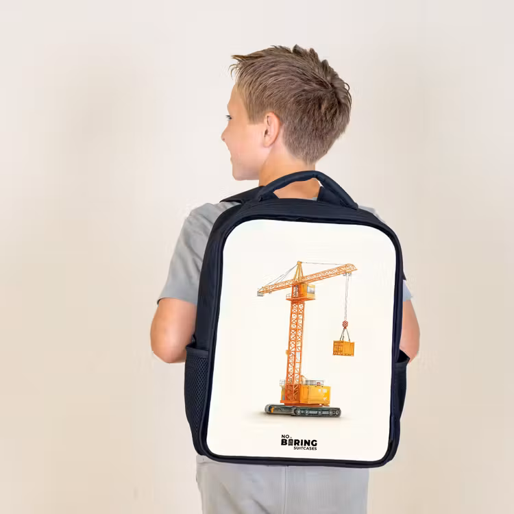 Torenkraan - Getekend - Oranje Rugzak - Zwart middel -sfeer2