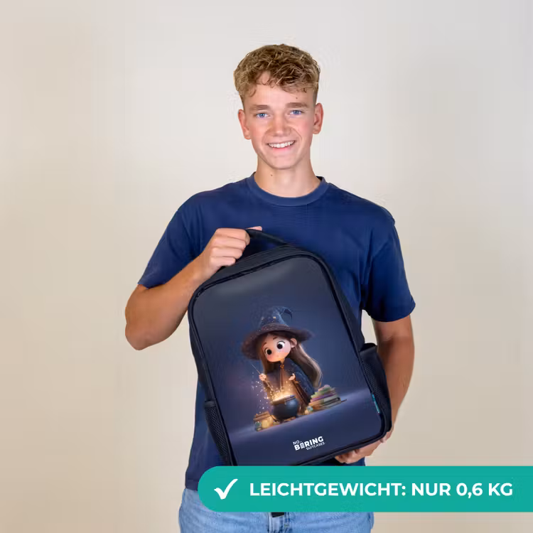 Betoverend meisje met ketel Rugzak - Zwart middel -sfeer7_DE