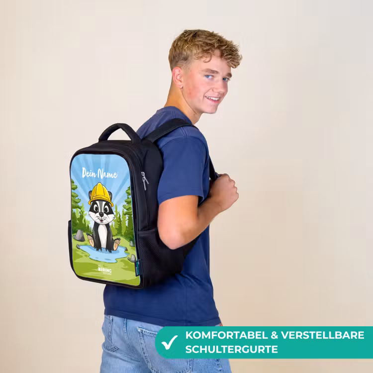 Wally werkbeer Rugzak - Zwart middel -sfeer9_DE