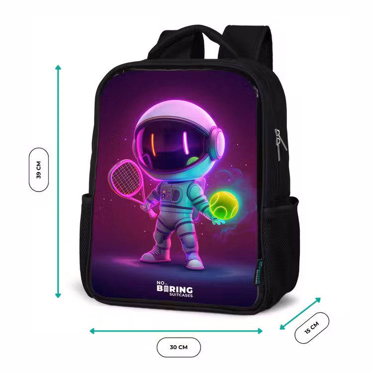 Space tennis Rugzak - Zwart middel -productfoto_formaten