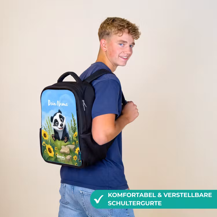 Willem wasbeer Rugzak - Zwart middel -sfeer9_DE