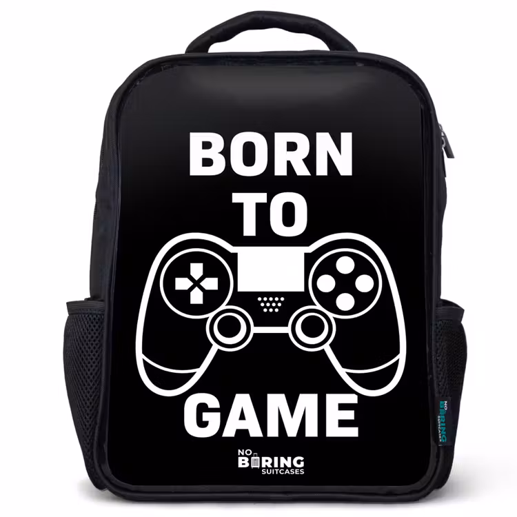 Born to game met controller Rugzak - Zwart middel -3d