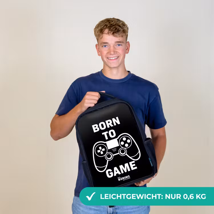Born to game met controller Rugzak - Zwart middel -sfeer7_DE