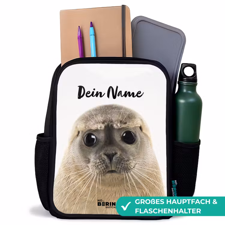 Zyon Zeehond Rugzak - Zwart middel -inhoud_DE