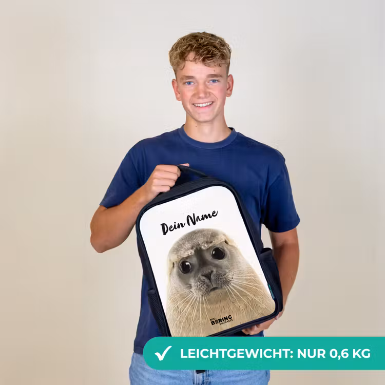 Zyon Zeehond Rugzak - Zwart middel -sfeer7_DE