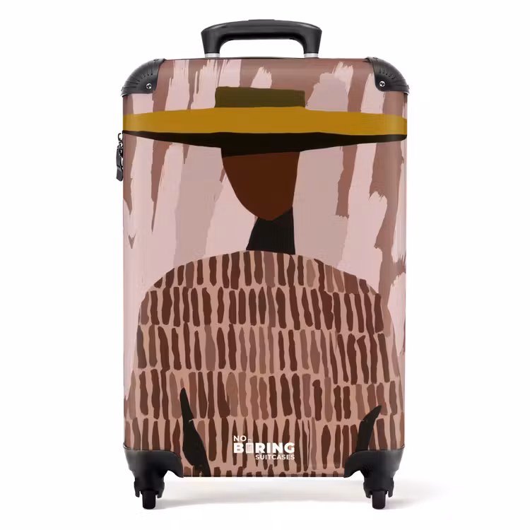 Abstract - Figuur - Illustratie - Hoed NBS - Handbagage koffer - Volwassenen Unisex middel -productfoto_recht