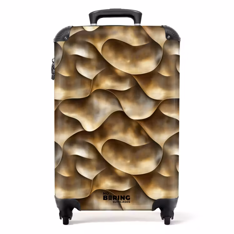 Abstract - Antiek - Goud NBS - Handbagage koffer - Volwassenen Unisex middel -productfoto_recht