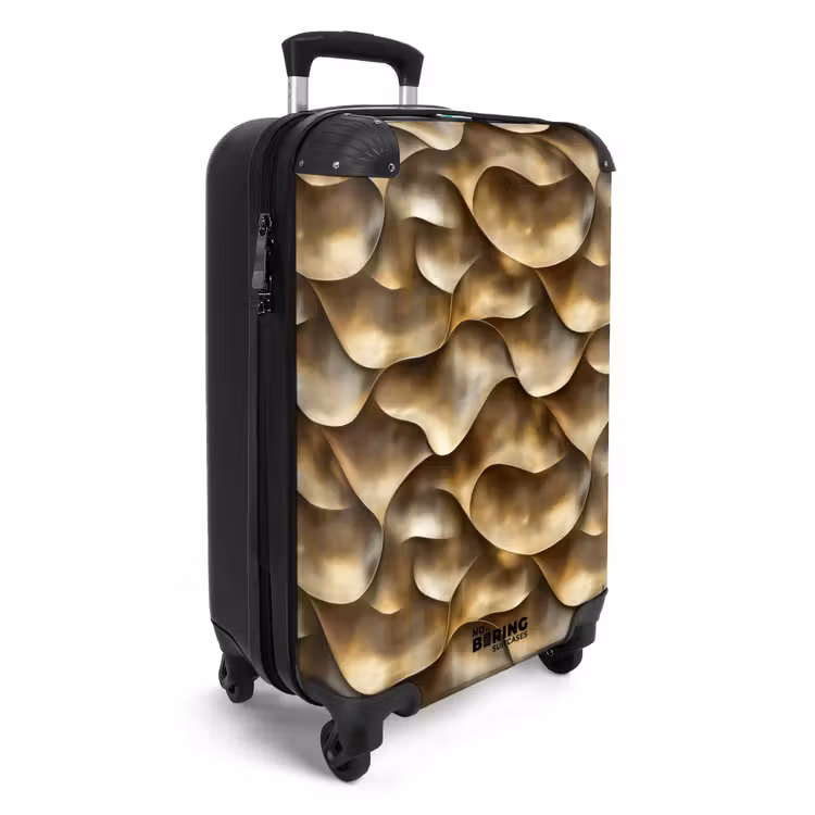 Abstract - Antiek - Goud NBS - Handbagage koffer - Volwassenen Unisex middel -productfoto_3d
