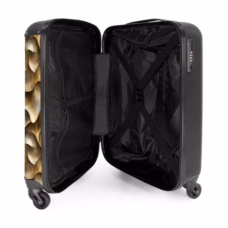 Abstract - Antiek - Goud NBS - Handbagage koffer - Volwassenen Unisex middel -binnenkant