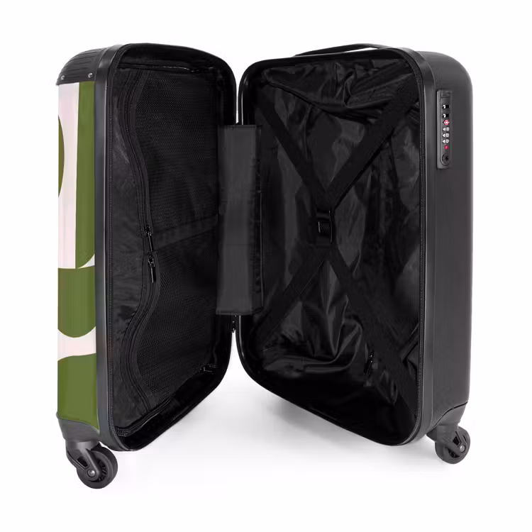 Koffer - Abstrakt – Geometrie – Modern – Grün – Weiß - Abstract - Geometrie - Modern - Groen - Wit NBS - Handbagage koffer - Vrouwen middel