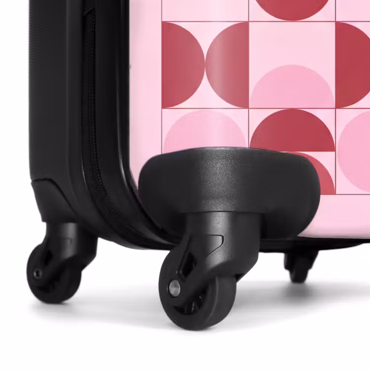 Koffer - Abstrakt – Geometrisch – Kreise – Rosa – Modern - Abstract - Geometrisch - Cirkels - Roze - Modern NBS - Handbagage koffer - Vrouwen middel