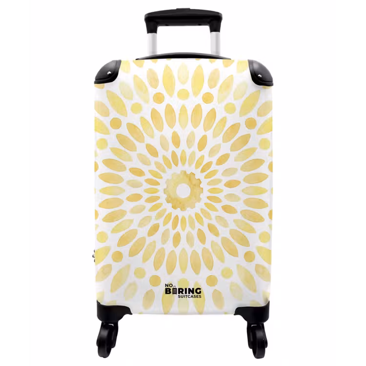 Koffer - Abstrakt – Geometrisch – Strahlend – Gelb - Abstract - Geometrisch - Stralend - Geel NBS - Handbagage koffer - Vrouwen middel
