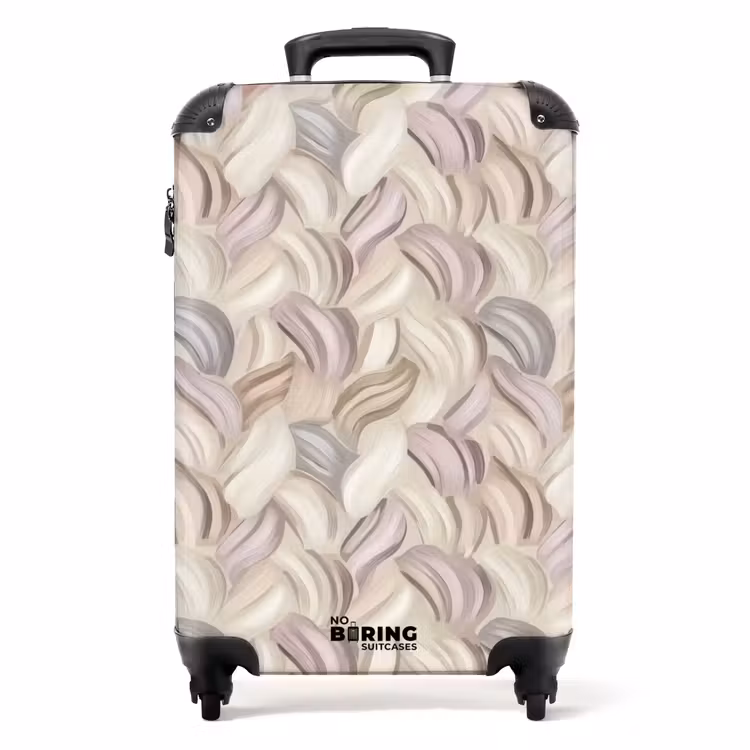 Abstract - Golvend - Pastel NBS - Handbagage koffer - Volwassenen Unisex middel -productfoto_recht