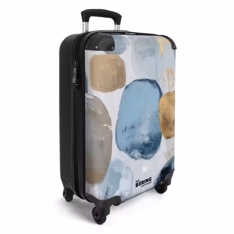 Abstract - Goud - Vormen NBS - Handbagage koffer - Volwassenen Unisex middel -productfoto_3d
