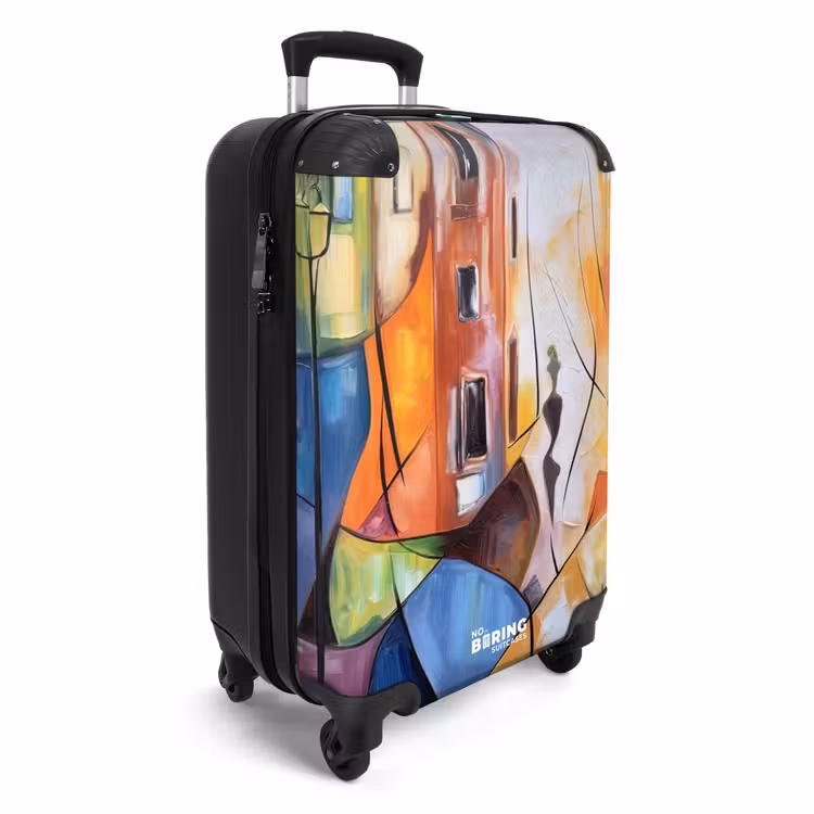 Abstract - Kunst - Schilderij - Kleuren NBS - Handbagage koffer - Unisex middel -productfoto_3d