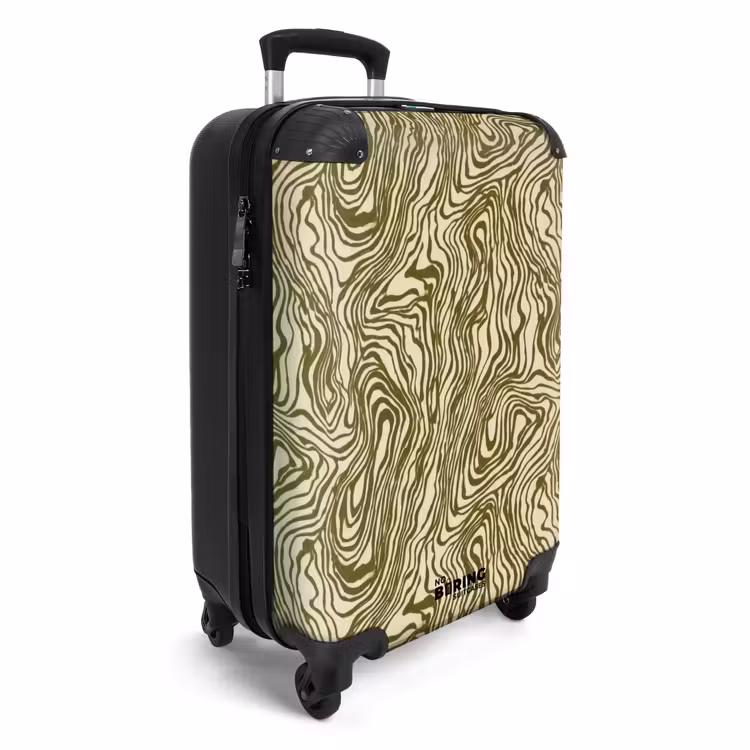 Abstract - Marmer - Groen NBS - Handbagage koffer - Volwassenen Unisex middel -productfoto_3d