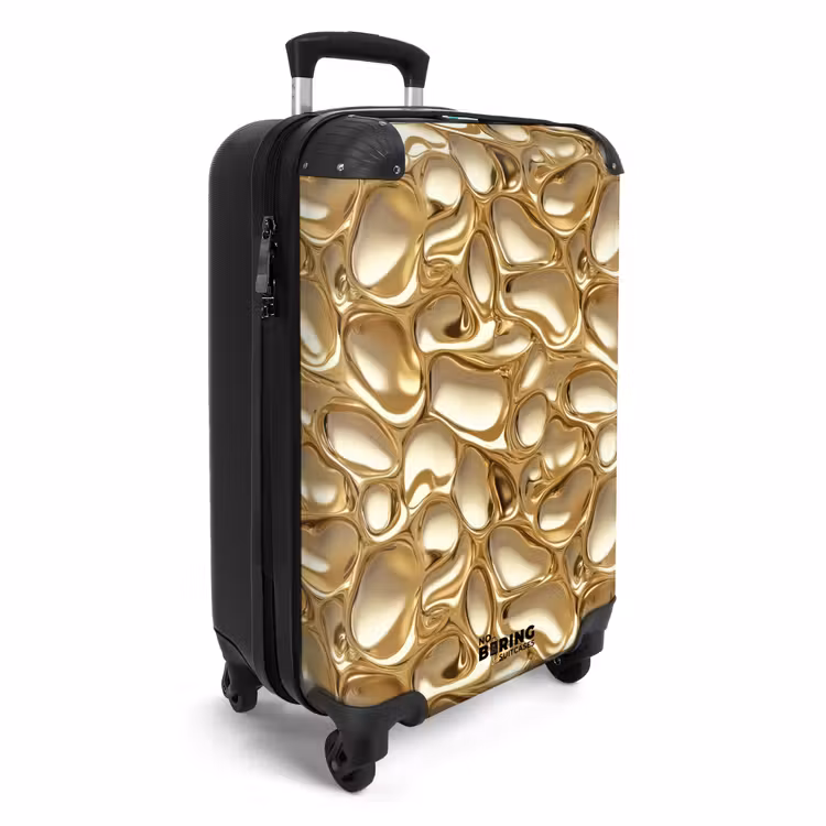 Abstract - Modern - Goud NBS - Handbagage koffer - Volwassenen Unisex middel -productfoto_3d
