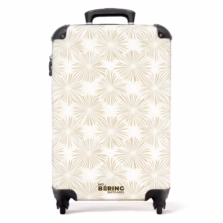 Abstract - Motief - Beige NBS - Handbagage koffer - Volwassenen Unisex middel -productfoto_recht