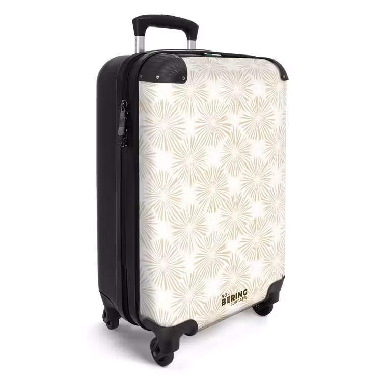 Abstract - Motief - Beige NBS - Handbagage koffer - Volwassenen Unisex middel -productfoto_3d