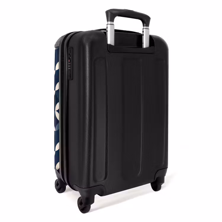 Abstract - Patroon - Blauw NBS - Handbagage koffer - Volwassenen Unisex middel -achterkant