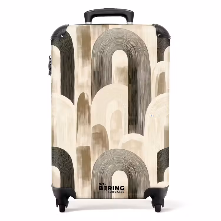 Abstract - Patroon - Bogen NBS - Handbagage koffer - Volwassenen Unisex middel -productfoto_recht