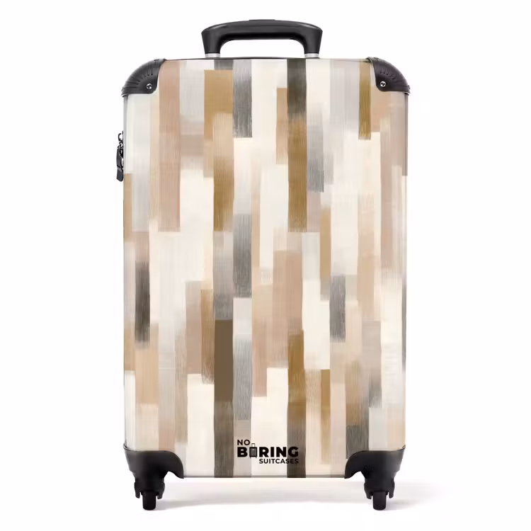 Abstract - Patroon - Kwaststreken NBS - Handbagage koffer - Volwassenen Unisex middel -productfoto_recht