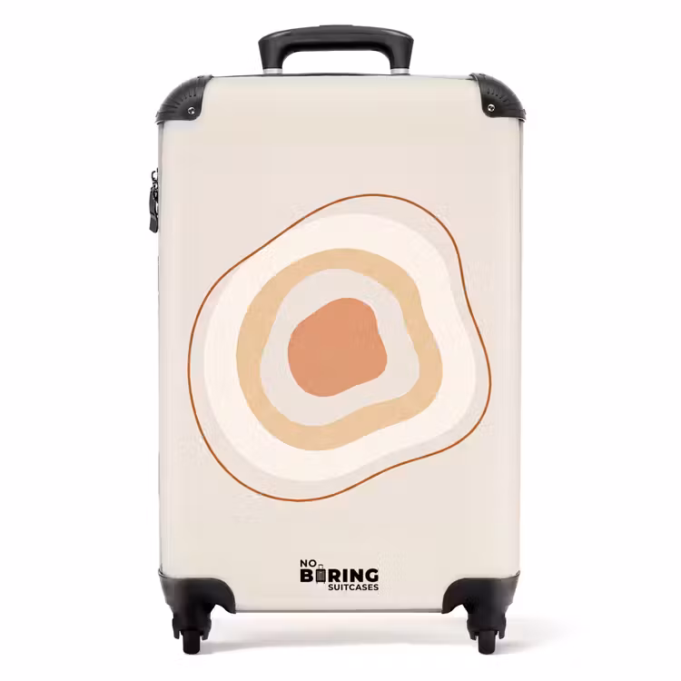 Koffer - Abstrakt – Organisch – Modern – Beige – Kunst - Abstract - Organisch - Modern - Beige - Kunst NBS - Handbagage koffer - Volwassenen Unisex middel