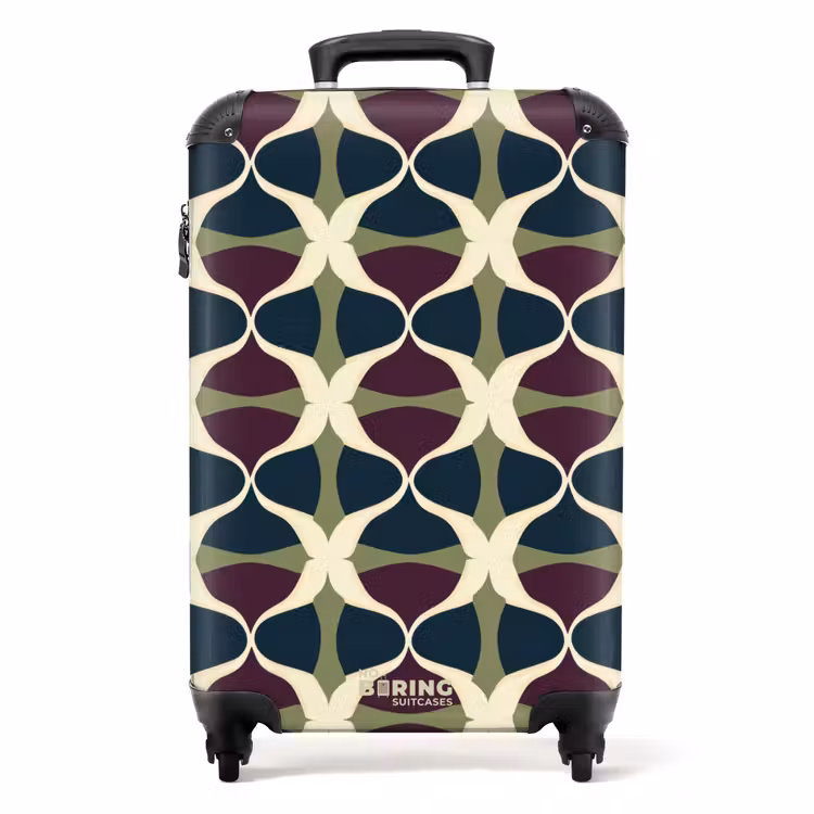 Abstract - Retro - Kleurrijk NBS - Handbagage koffer - Volwassenen Unisex middel -productfoto_recht