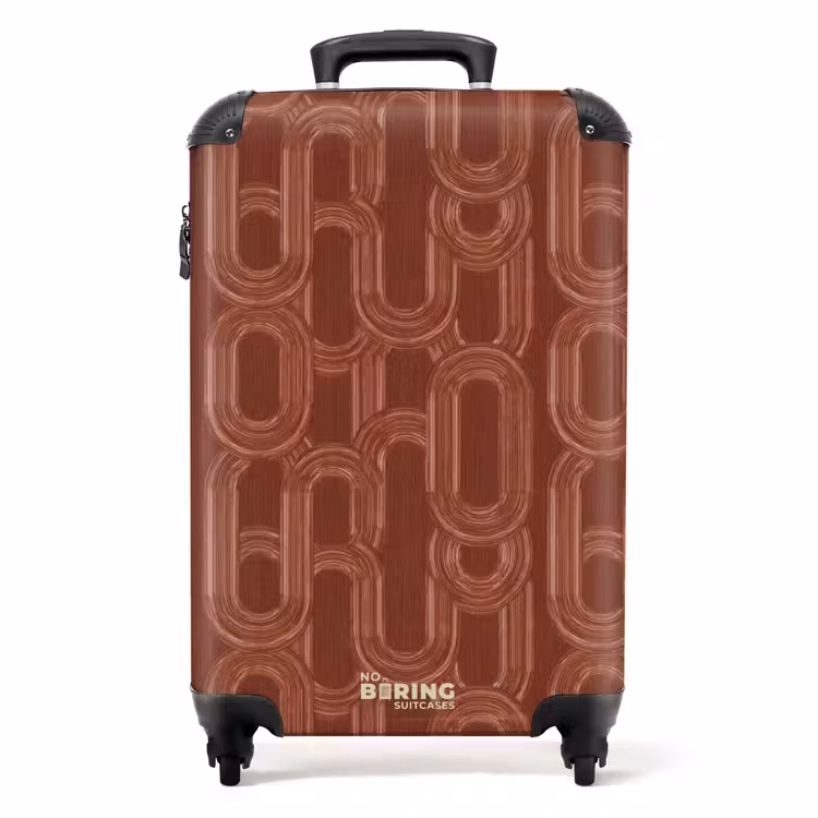 Abstract - Textuur - Bruin NBS - Handbagage koffer - Volwassenen Unisex middel -productfoto_recht