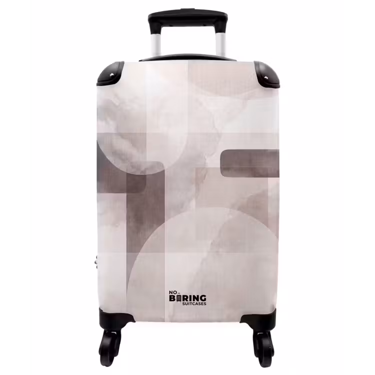 Koffer - Abstrakte Formen – Beige - Abstracte vormen - Beige NBS - Handbagage koffer - Vrouwen middel