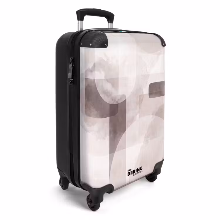 Koffer - Abstrakte Formen – Beige - Abstracte vormen - Beige NBS - Handbagage koffer - Vrouwen middel