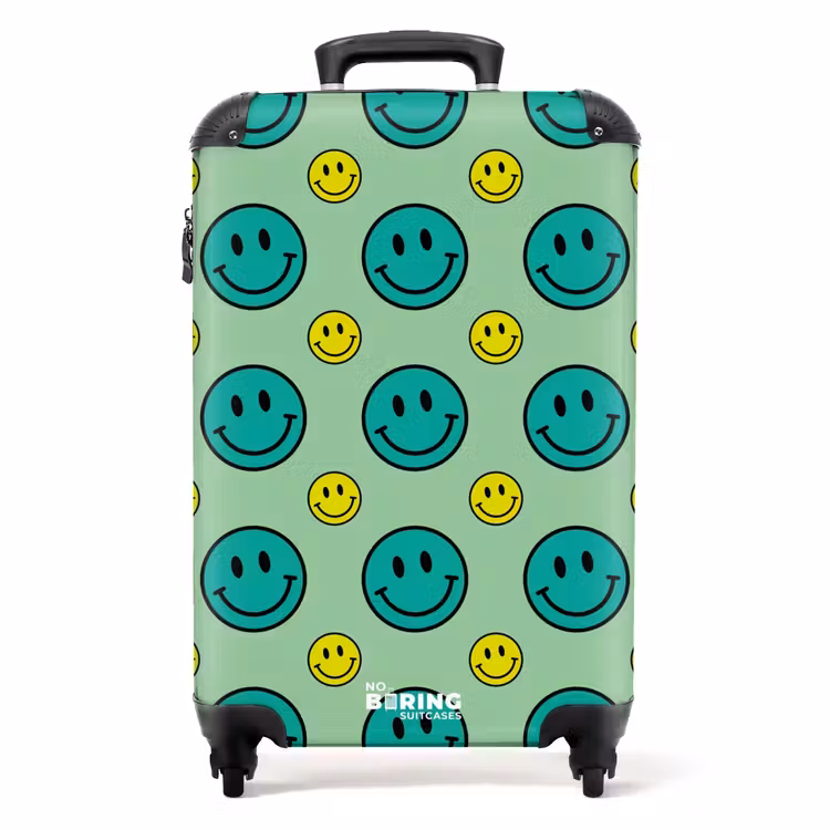 All smiles groen NBS - Handbagage koffer - Unisex middel -productfoto_recht
