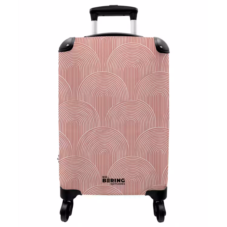 Koffer - Altrosa – Bögen – Deko – Linien - Oudroze - Bogen - Deco - Lijnen NBS - Handbagage koffer - Vrouwen middel
