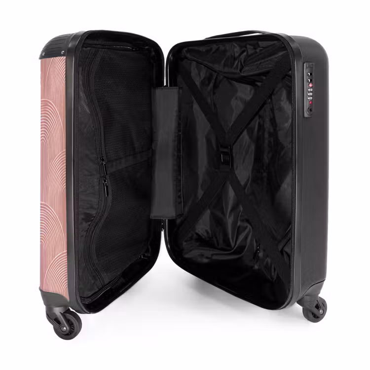 Koffer - Altrosa – Bögen – Deko – Linien - Oudroze - Bogen - Deco - Lijnen NBS - Handbagage koffer - Vrouwen middel